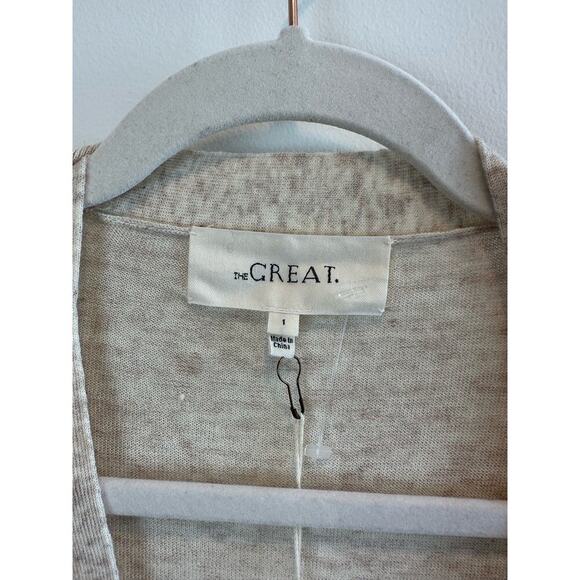 THE GREAT. Cream Textured Cardigan - Picture 8 of 11